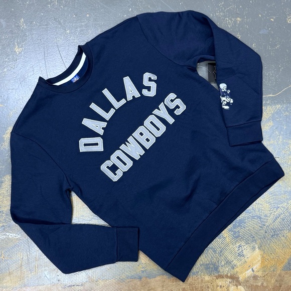 Dallas Cowboys Crew Neck Sweater Medium NFL New Retro - Picture 1 of 7
